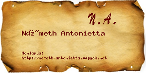 Németh Antonietta névjegykártya